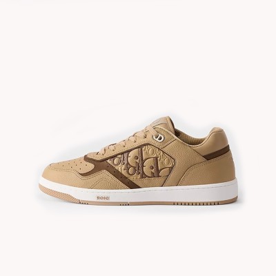 DIOR B27 Uptown Low-Top Sneaker Beige Grained Calfskin & Dior Gravity Leather 3SN272AFD H710 – Luxury Designer Shoes