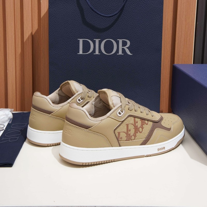 DIOR B27 Uptown Low-Top Sneaker 3SN272AFD H710 in beige grained calfskin with Dior Gravity leather, single side view