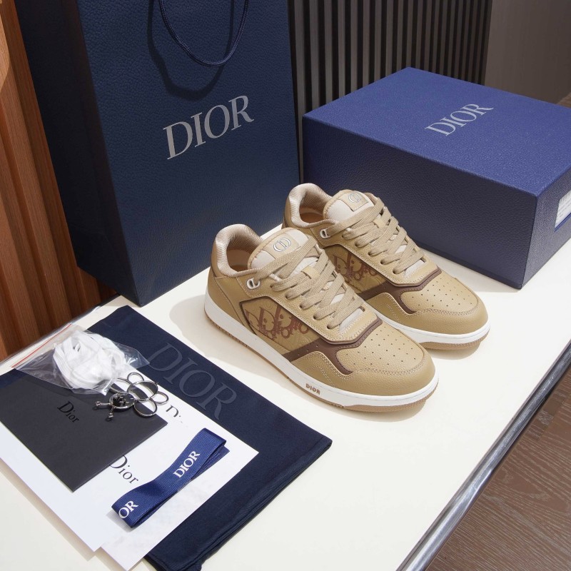 DIOR B27 Uptown Low-Top Sneaker 3SN272AFD H710 in beige grained calfskin with Dior Gravity leather, single side view