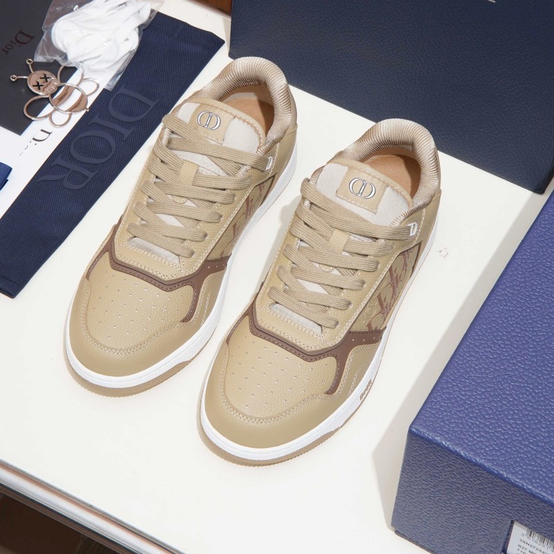 DIOR B27 Uptown Low-Top Sneaker 3SN272AFD H710 in beige grained calfskin with Dior Gravity leather, single side view