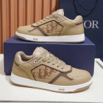 DIOR B27 Uptown Low-Top Sneaker 3SN272AFD H710 in beige grained calfskin with Dior Gravity leather, single side view