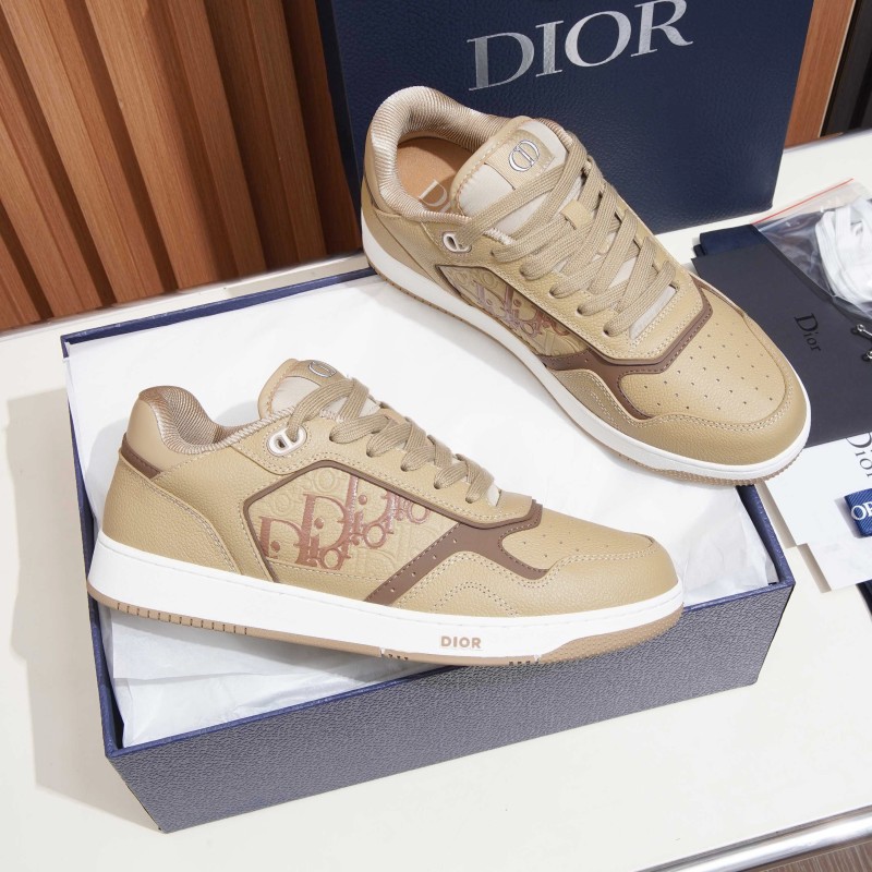 DIOR B27 Uptown Low-Top Sneaker 3SN272AFD H710 in beige grained calfskin with Dior Gravity leather, single side view
