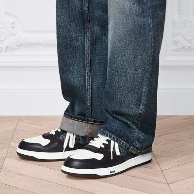 DIOR B27 Uptown Low-Top Sneaker Blue and White Calfskin & Dior Oblique Denim 3SN272AFY H58E – Luxury Designer Shoes