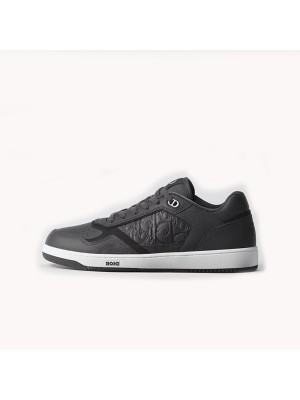 DIOR B27 Uptown Low-Top Sneaker Dark Grey Grained Calfskin & Dior Gravity Leather 3SN272AFD H820 – Luxury Designer Shoes