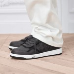 DIOR B27 Uptown Low-Top Sneaker 3SN272AFD H820 in dark grey grained calfskin with Dior Gravity leather, single side view