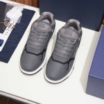 DIOR B27 Uptown Low-Top Sneaker 3SN272AFD H820 in dark grey grained calfskin with Dior Gravity leather, single side view