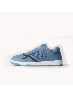 DIOR B27 Uptown Low-Top Sneaker Light Blue Grained Calfskin & Dior Gravity Leather 3SN272AFD H50B – Luxury Designer Shoes