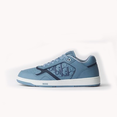 DIOR B27 Uptown Low-Top Sneaker Light Blue Grained Calfskin & Dior Gravity Leather 3SN272AFD H50B – Luxury Designer Shoes