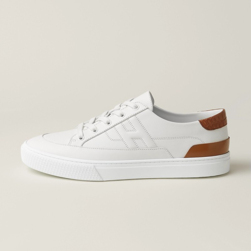 Hermès Deep Leder Sneaker H231888ZH1W440 weiße Low-Top Unisex Luxusschuhe