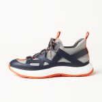 HERMES Katana men’s luxury sneakers grey navy side view