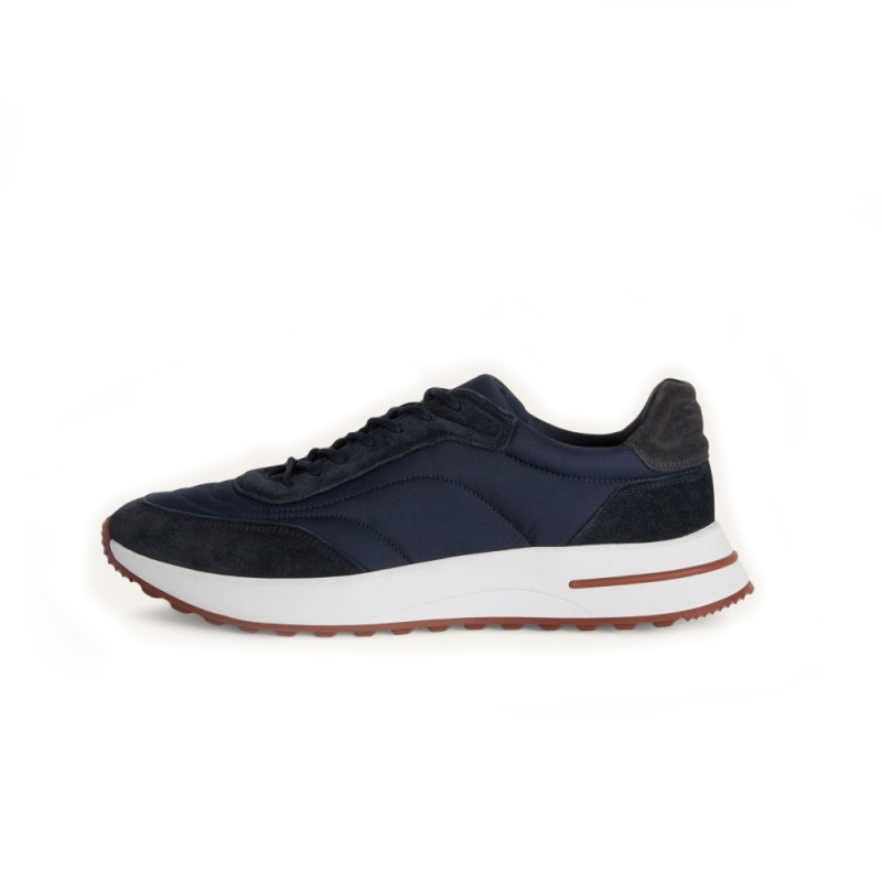 Loro Piana Week End Walk Sneaker FAP9780-W000 Navy Blue Suede Sneakers Front View