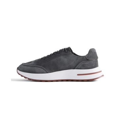 Loro Piana Week-End Walk Sneaker FAM1720 Men - Dark Gray Suede Casual Shoes