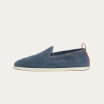 Loro Piana Venice Walk Loafer Men’s Shoes Navy Blue Luxury Suede Slip-On FAN1318-W000