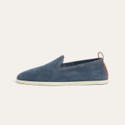 Loro Piana Venice Walk Loafer Men’s Shoes Navy Blue – Luxury Suede Slip-On FAN1318-W000