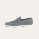 Loro Piana Summer Walk Loafer FAE8124-60JF Frozen Blue Unisex Comfort Shoes Front View