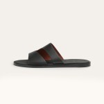 Loro Piana Pilat Plain Walk Sandal FAP1185-8000 Black Men's Comfort Sandals Front View