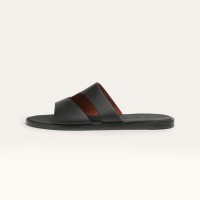 Loro Piana Pilat Plain Walk Sandal FAP1185-8000 Black | Men's Designer Comfort Sandals