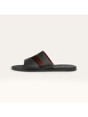 Loro Piana Pilat Plain Walk Sandal FAP1185-8000 Black | Men's Designer Comfort Sandals