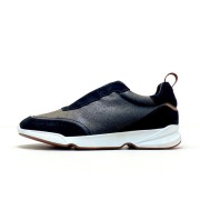 Loro Piana Modular Walk Sneaker FAL6187 Black Leather & Suede – Luxury Low-Top Sneakers