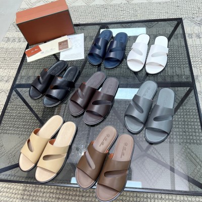 Loro Piana Pilat Plain Walk Sandal FAP1185-8000 Black | Men's Designer Comfort Sandals