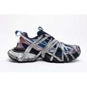 Balenciaga Runner Kith Four.Color 7.0 - Bold Multi-Color Blue Sneakers with Futuristic Design and Superior Comfort