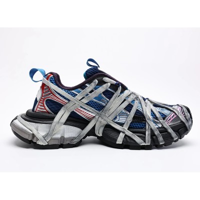 Balenciaga Runner Kith Four.Color 7.0 - Bold Multi-Color Blue Sneakers with Futuristic Design and Superior Comfort