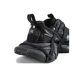 Balenciaga Runner Kith Four.Color 7.0 - All-Black Futuristic Sneakers with Strap Design