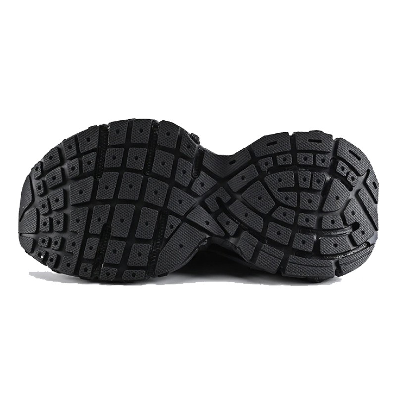 Balenciaga Runner Kith Four.Color 7.0 - All-Black Futuristic Sneakers with Strap Design
