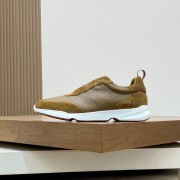 Loro Piana Modular Walk Sneaker FAL6187 Camel Tan Leather & Suede – Luxury Low-Top Sneakers