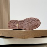 Loro Piana Modular Walk Sneaker FAL6187 in dark brown leather and suede with a chunky sculpted sole, single side view