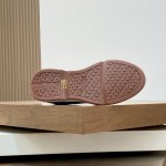Loro Piana Modular Walk Sneaker FAL6187 in grey taupe leather and suede with a chunky sculpted sole, single side view