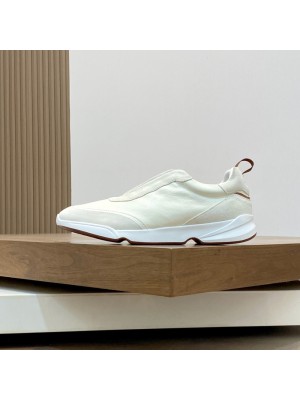 Loro Piana Modular Walk Sneaker FAL6187 White Leather & Suede – Luxury Low-Top Sneakers