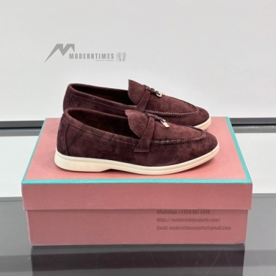 Loro Piana Summer Charms Walk Loafer FAL5899 Bordeaux Suede – Luxury Designer Loafers