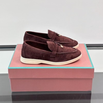 Loro Piana Summer Charms Walk Loafer FAL5899 Bordeaux Suede – Luxury Designer Loafers