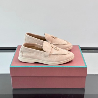 Loro Piana Summer Charms Walk Loafer FAL5899 Cream Suede – Luxury Designer Loafers