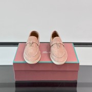 Loro Piana Summer Charms Walk Loafer FAL5899 Dusty Rose Suede – Luxury Designer Loafers