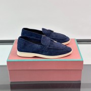 Loro Piana Summer Charms Walk Loafer FAL5899 Navy Blue Suede – Luxury Designer Loafers