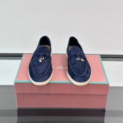 Loro Piana Summer Charms Walk Loafer FAL5899 Navy Blue Suede – Luxury Designer Loafers