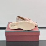 Loro Piana Summer Charms Walk Loafer FAL5899 in pale pink suede with mini My Charms on the front saddle, pair side view