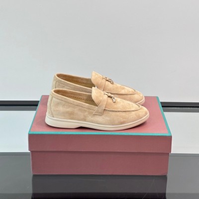 Loro Piana Summer Charms Walk Loafer FAL5899 Sand Beige Suede – Luxury Designer Loafers