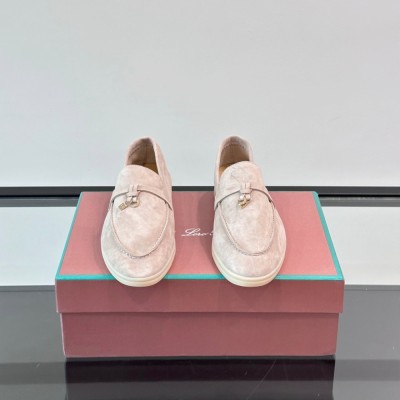 Loro Piana Summer Charms Walk Loafer FAL5899 White Suede – Luxury Designer Loafers