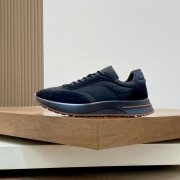 Loro Piana Week End Walk Sneaker FAP9780 Black Suede & Storm System Microfibre – Luxury Low-Top Sneakers