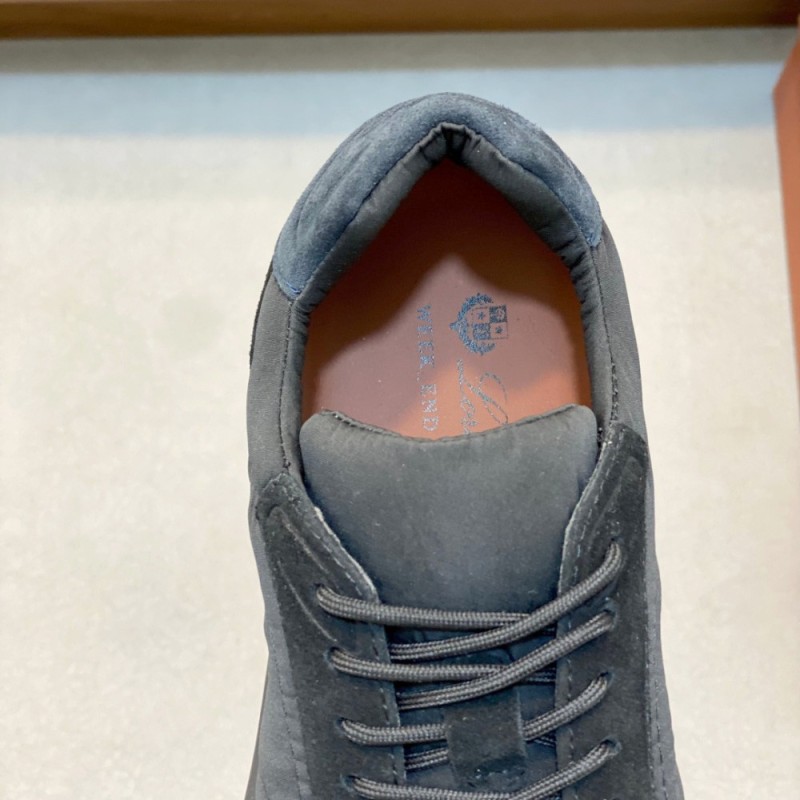 Loro Piana Week End Walk Sneaker FAP9780 in black suede with Wind microfibre and Storm System, single side view