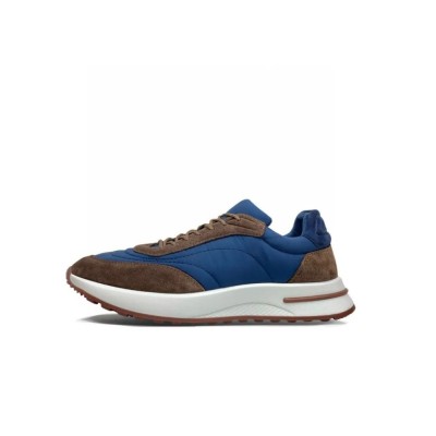 Loro Piana Week End Walk Sneaker FAP9780 Blue and Brown Suede & Storm System Microfibre – Luxury Low-Top Sneakers