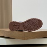 Loro Piana Week End Walk Sneaker FAP9780 in blue and brown suede with Wind microfibre and Storm System, single side view