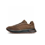 Loro Piana Week End Walk Sneaker FAP9780 in brown suede with Wind microfibre and Storm System, single side view
