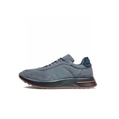 Loro Piana Week End Walk Sneaker FAP9780 Grey Suede & Storm System Microfibre – Luxury Low-Top Sneakers