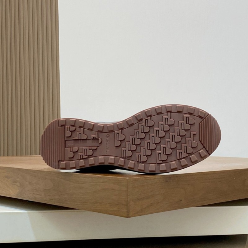 Loro Piana Week End Walk Sneaker FAP9780 in grey suede with Wind microfibre and Storm System, single side view