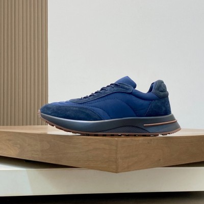 Loro Piana Week End Walk Sneaker FAP9780 Navy Blue Suede & Storm System Microfibre – Luxury Low-Top Sneakers